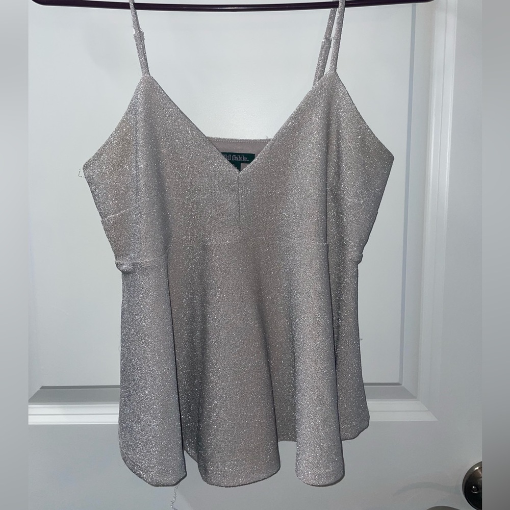 Silver Sparkly Tank